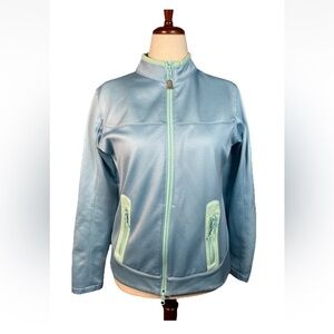 Peter Millar Element 4 E4 Warmth Blue Teal Full Zip Jacket Arcadia Women’s Large